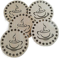 6 Packs Non Slip Drink Coasters for Drinks Round Coasters Anti Slip Coaster Cup Coasters Cup Table Pads Cup Mate Coasters for Drinks Beverage Coffee Tea Coaster