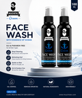 Muuchstac Ocean Face Wash for Men | Fight Acne & Pimples, Brighten Skin, Clears Dirt, Oil Control, Refreshing Feel - Multi-Action Formula | 100 ml | Pack of 2